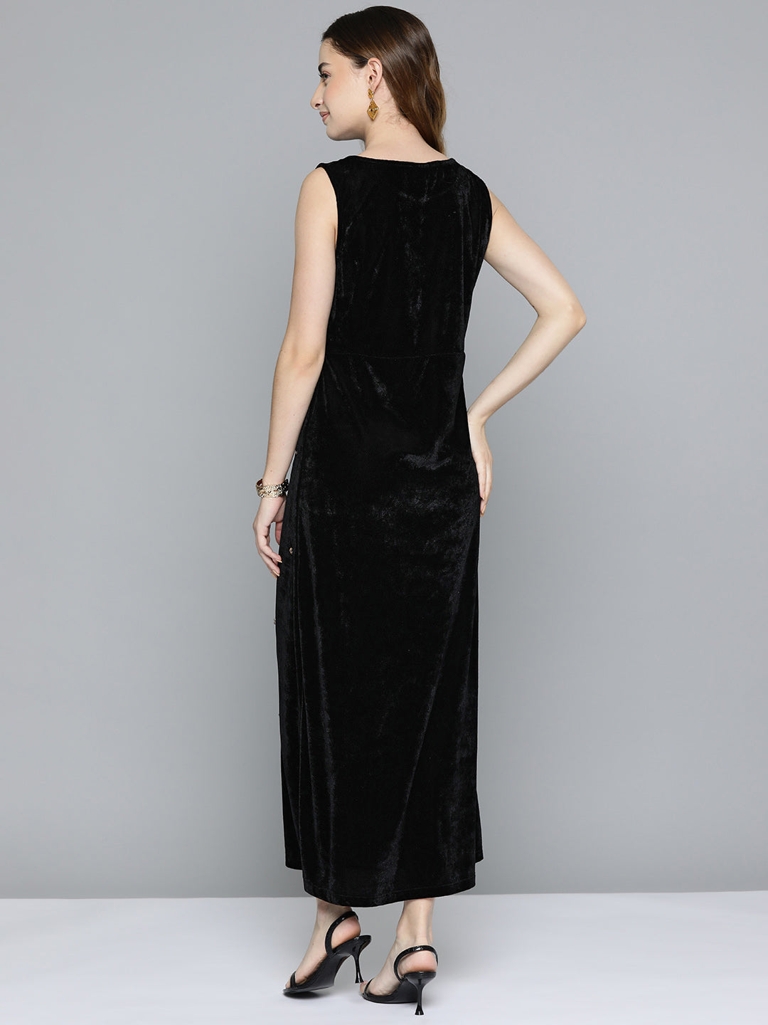 Black Embellished Maxi Dress