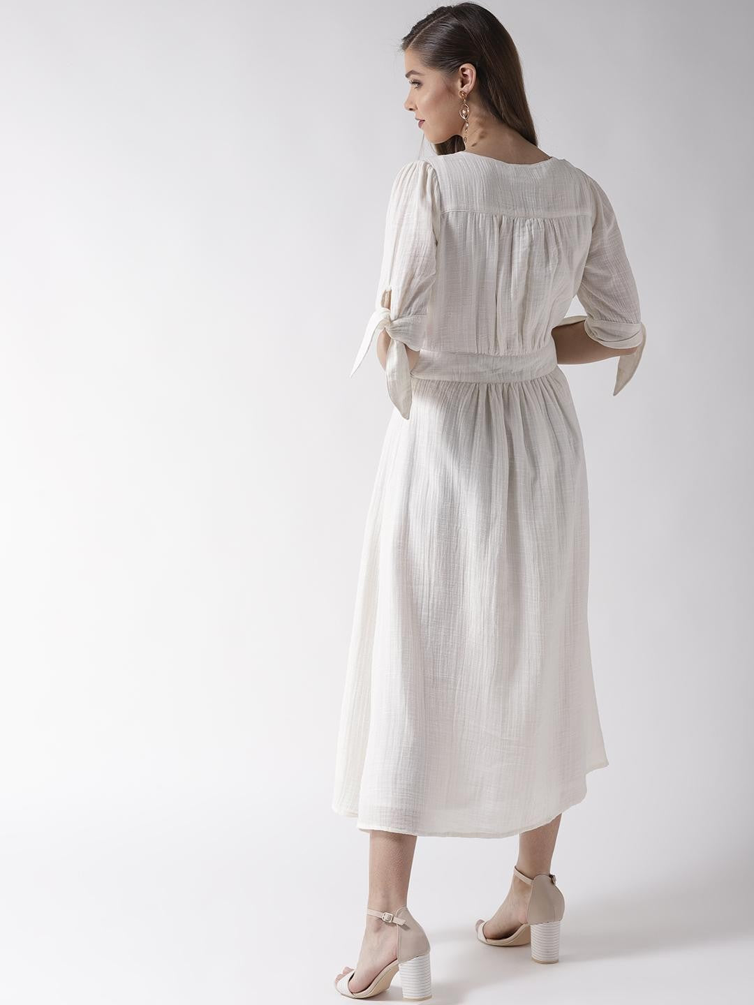 Scoup Off White Cotton Long Dress