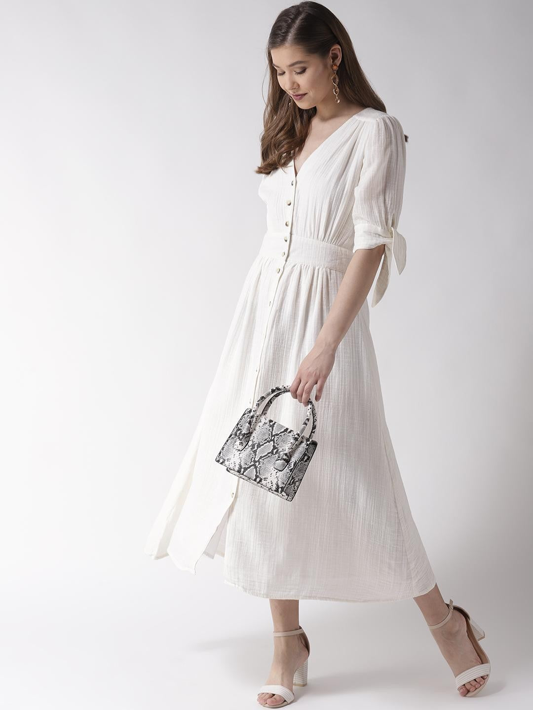 Scoup Off White Cotton Long Dress