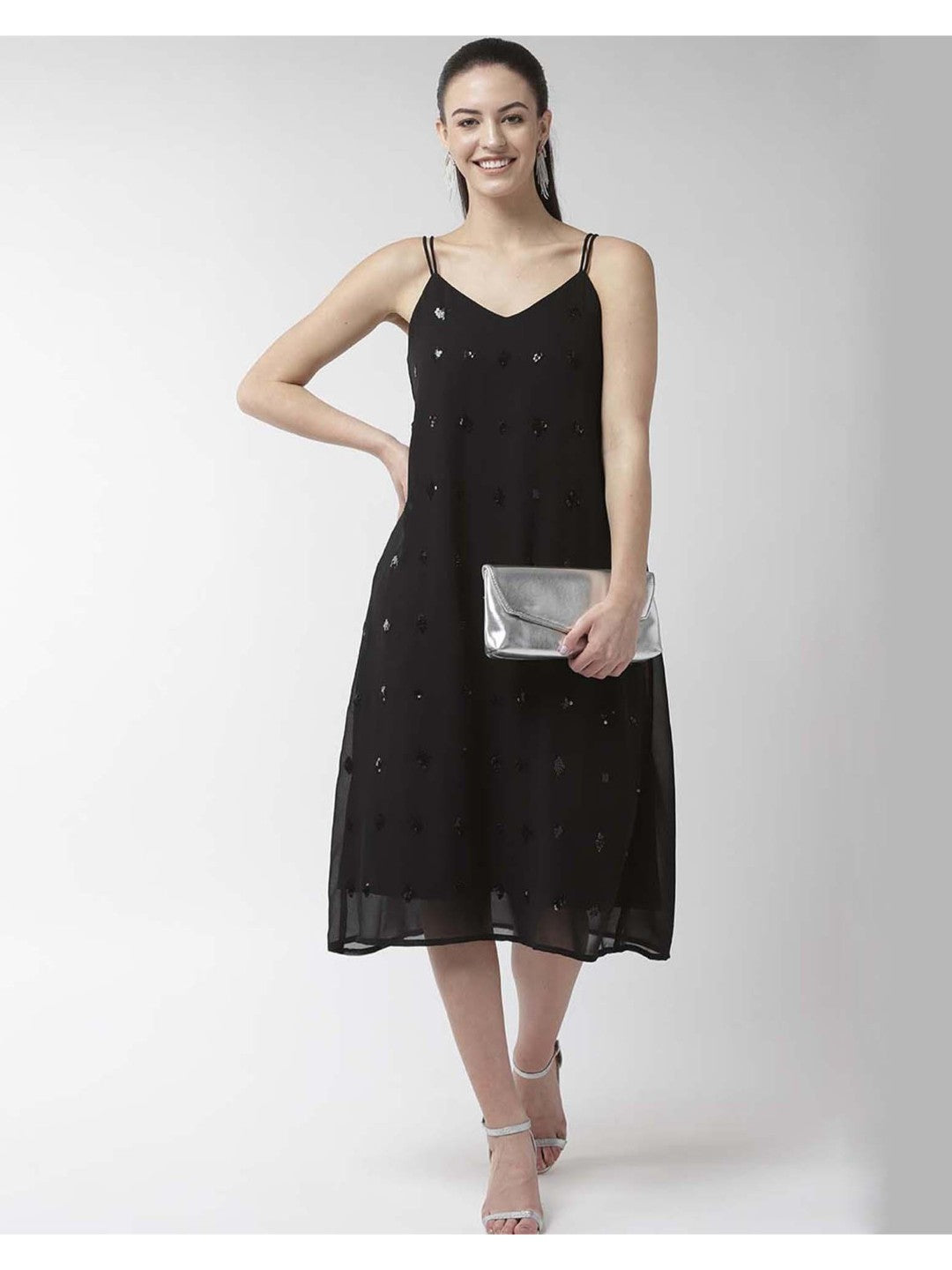 Scoup Embellished Black Dress
