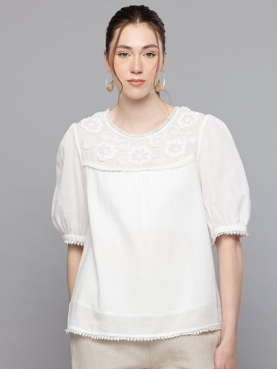 Scoup Hand Embroidered Cotton Top – SCOUP