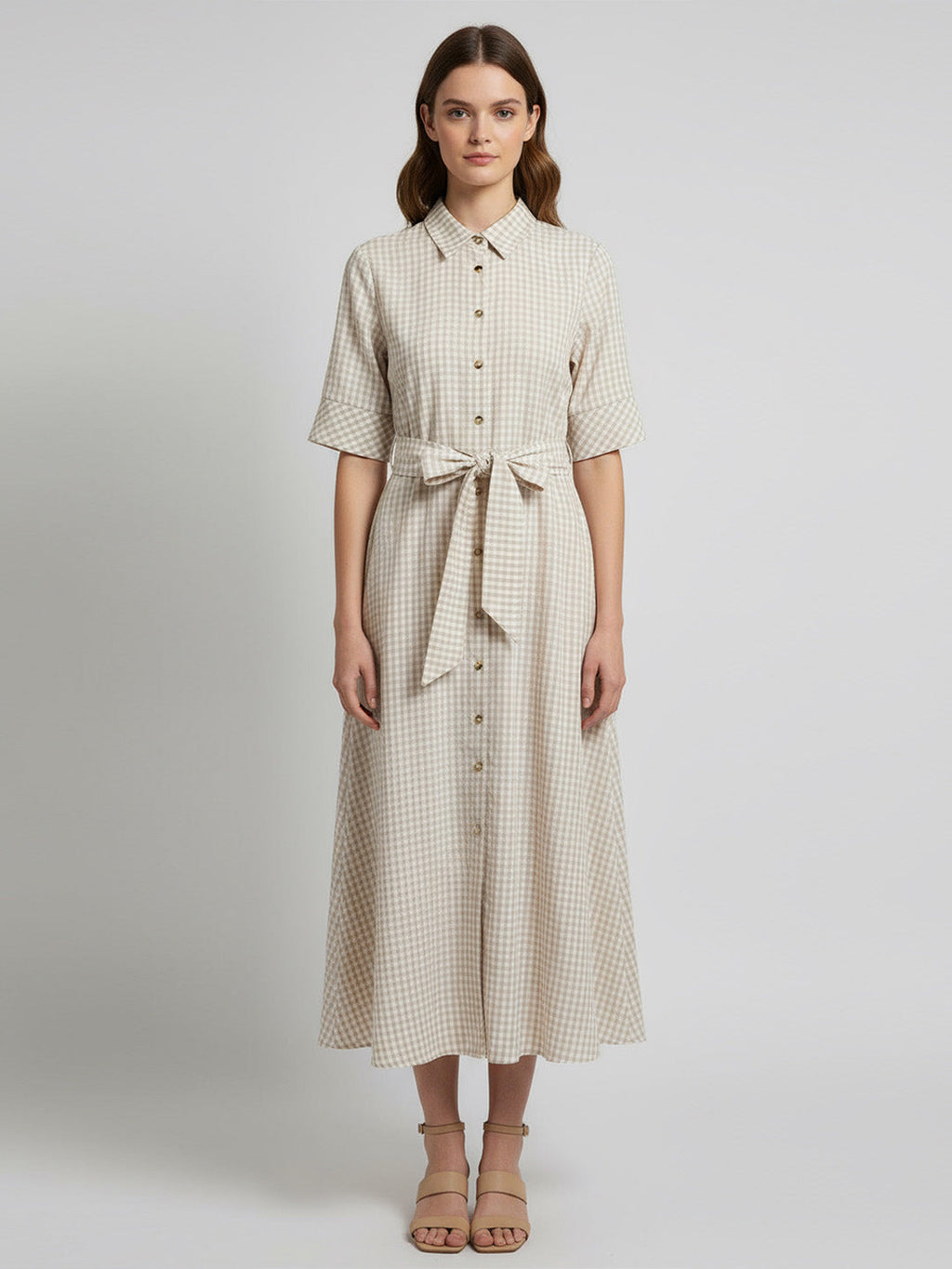 Solid Rayon Shirt Dress