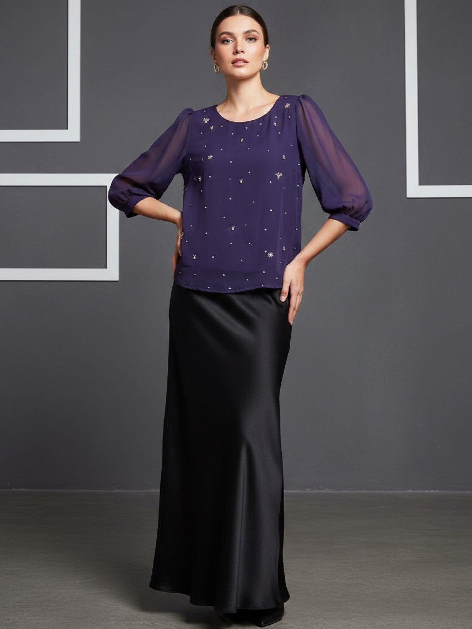 Embellished Purple Top