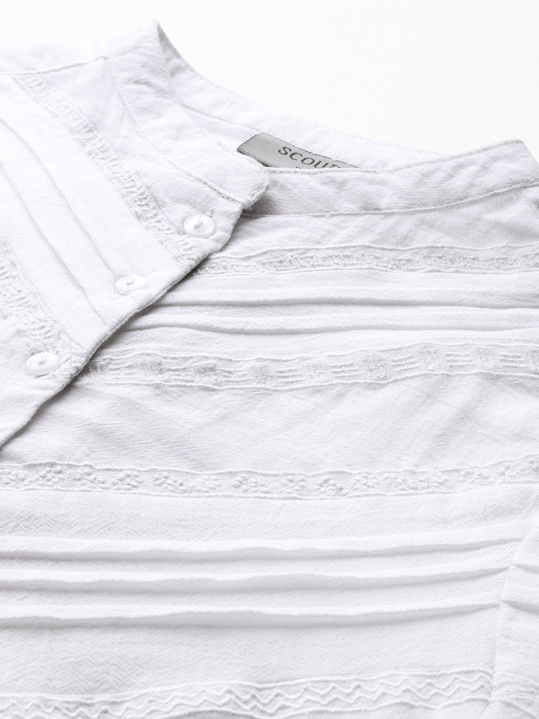 Embroidered cotton white top