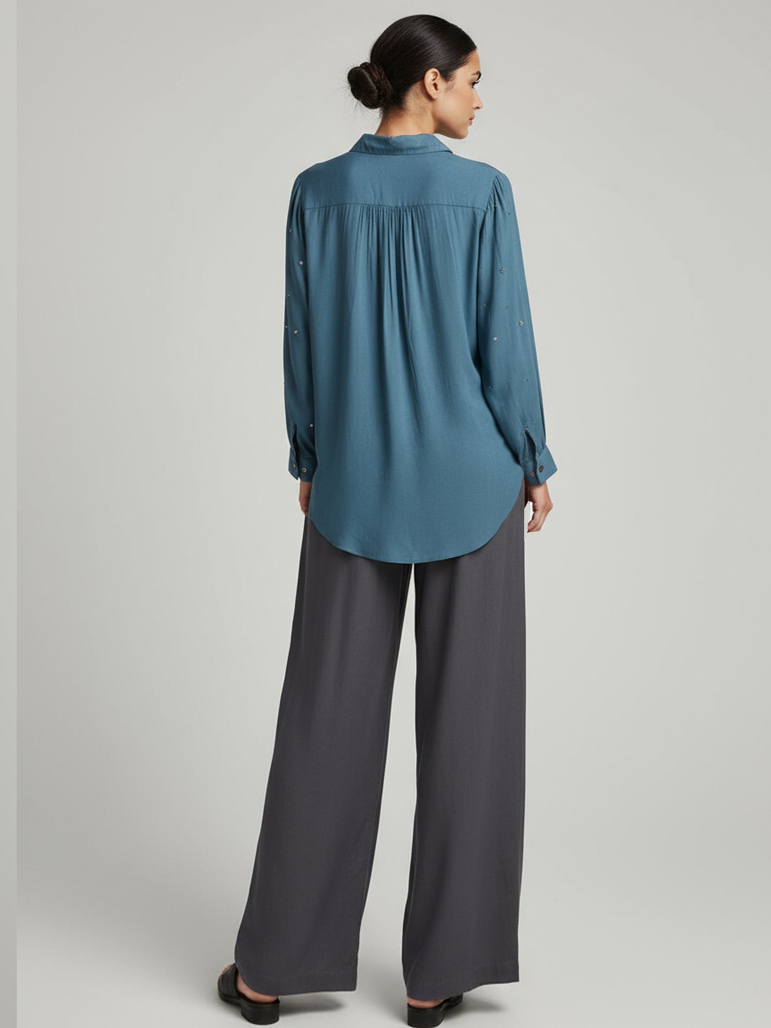 Hand Embellished Rayon Shirt