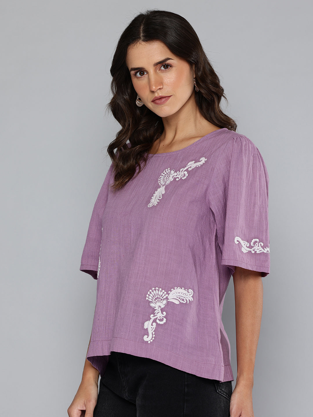 Dori embroidered cotton top