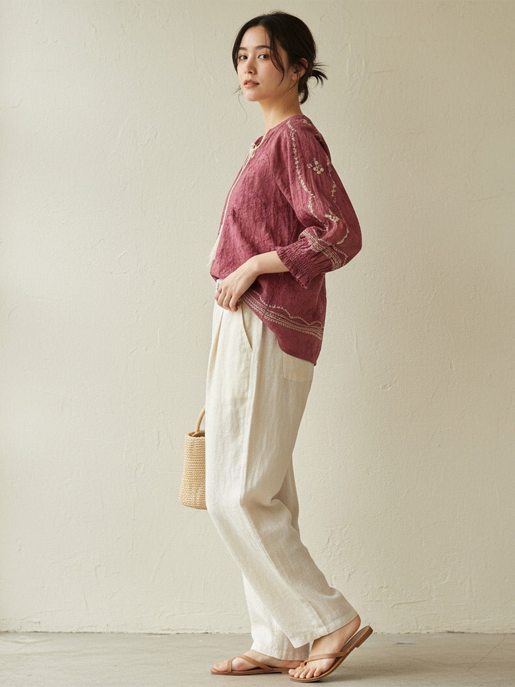 Embroidered Cotton Top