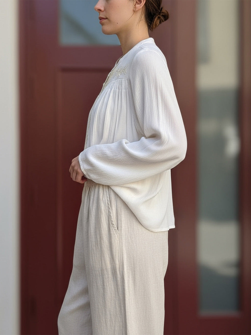 Embroidered Loose Fit Top