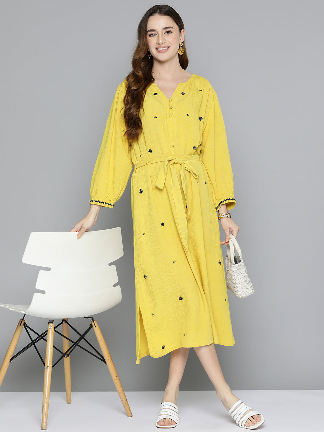 mustard yellow dress