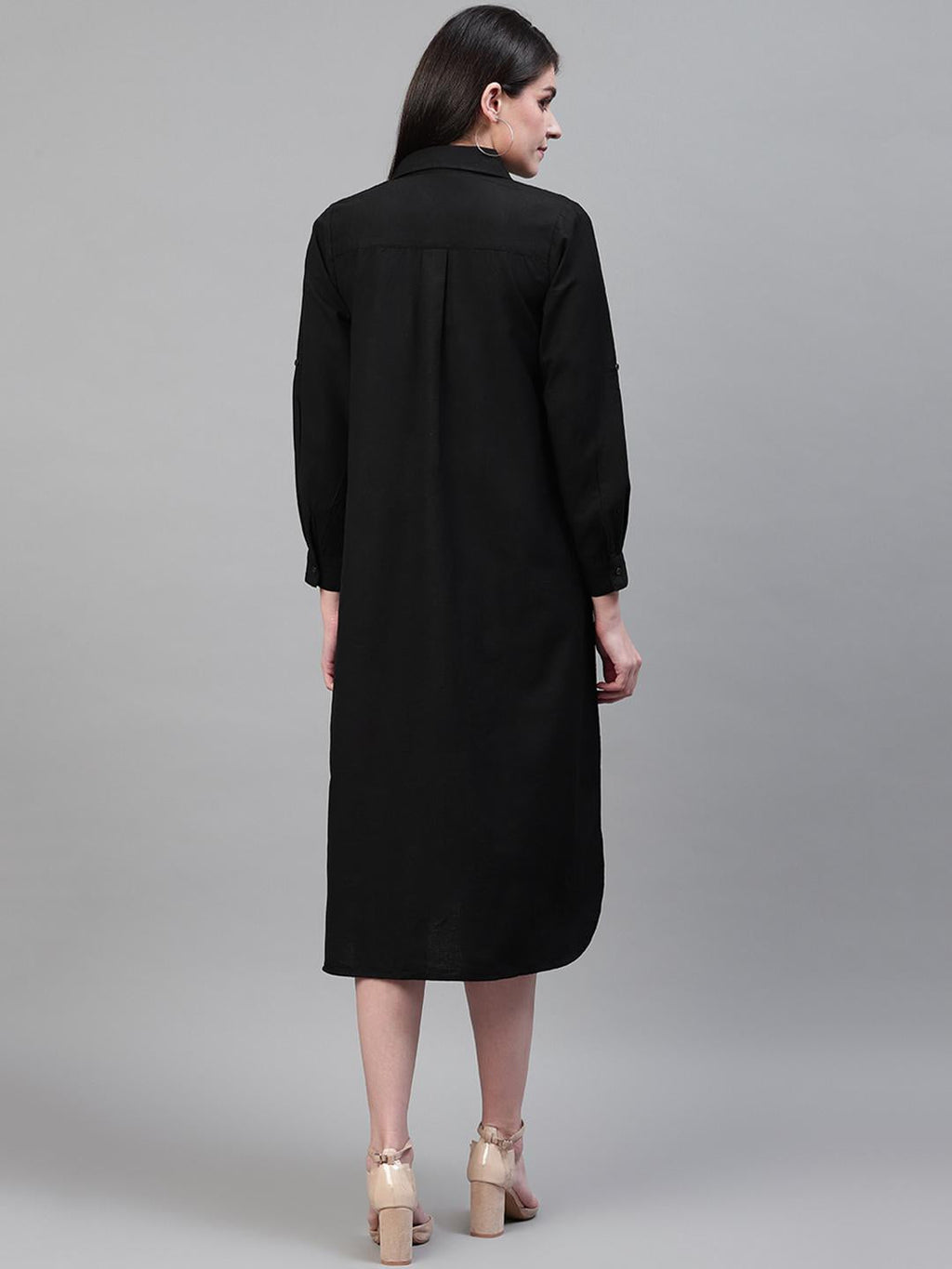 Scoup Black Shirt Dress