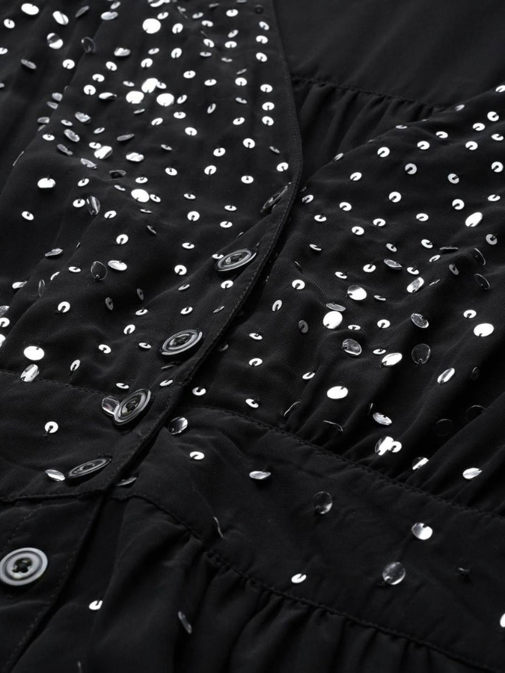 Scoup Black Embellished Midi Dress