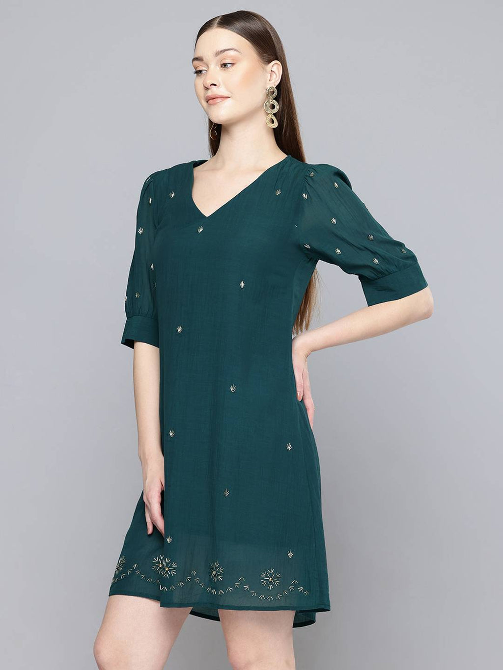 Scoup Embellished Shift Mini Dress
