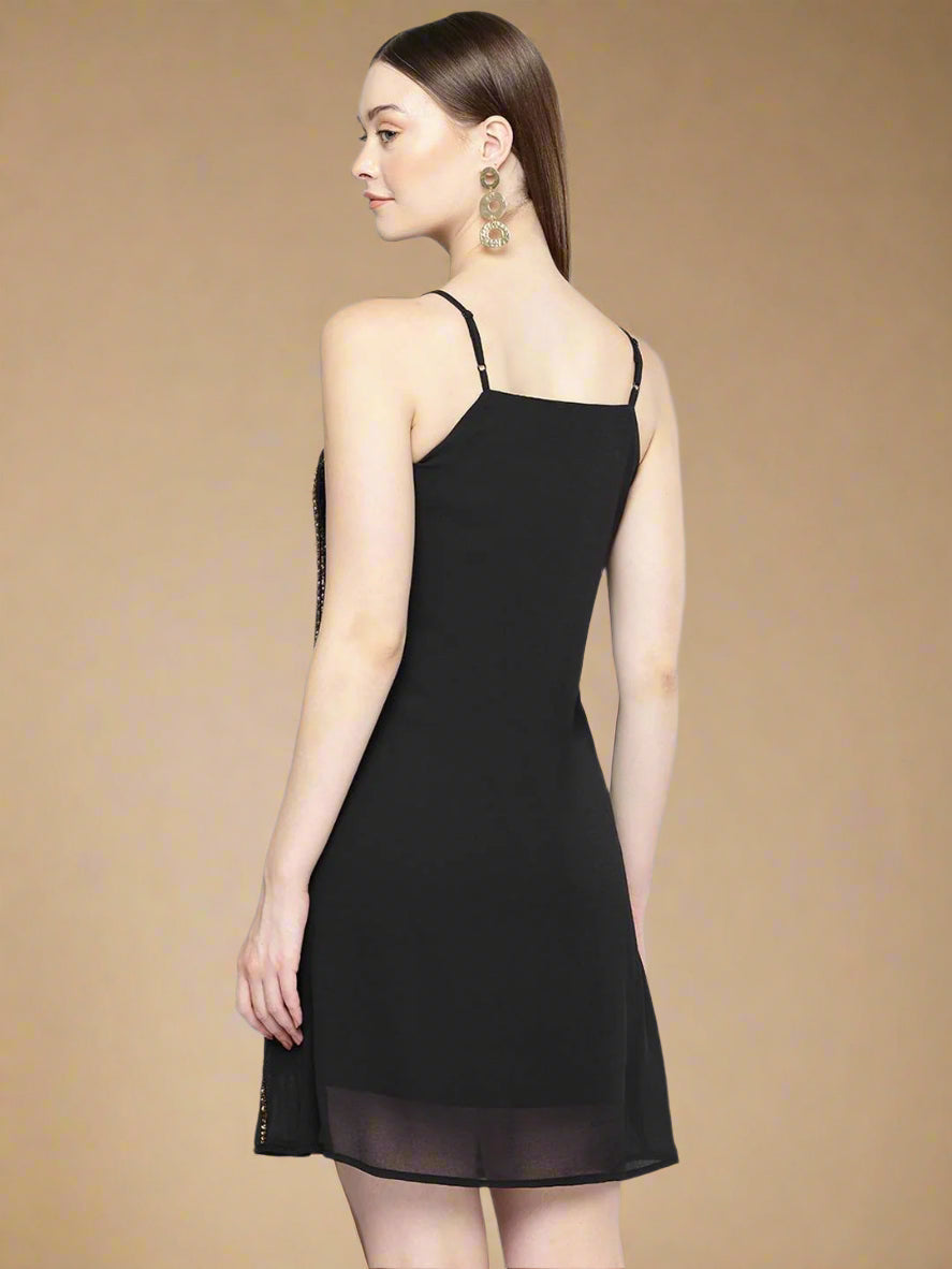 Scoup Hand Embellished A-Line Mini Dress