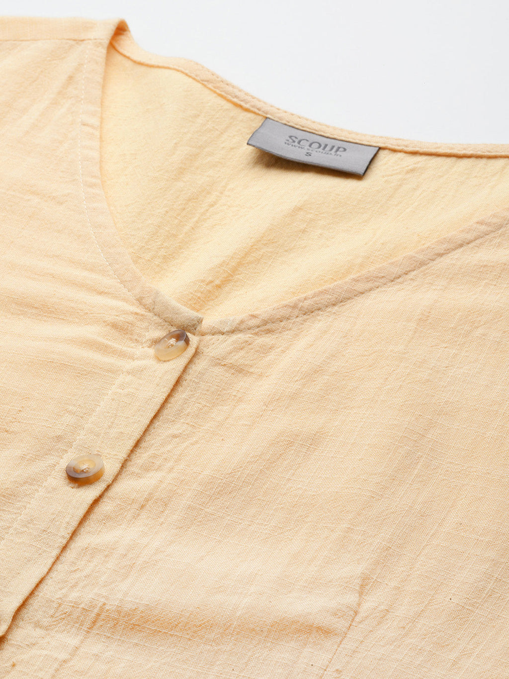 Yellow cotton long dress