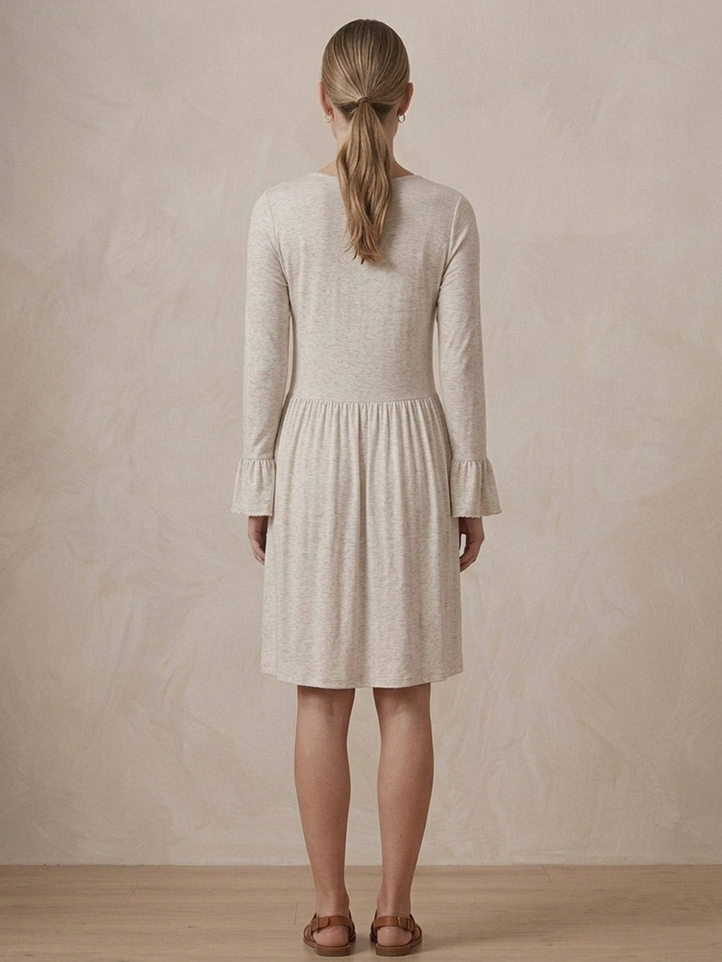 Cotton Linen Blend Jersey Dress
