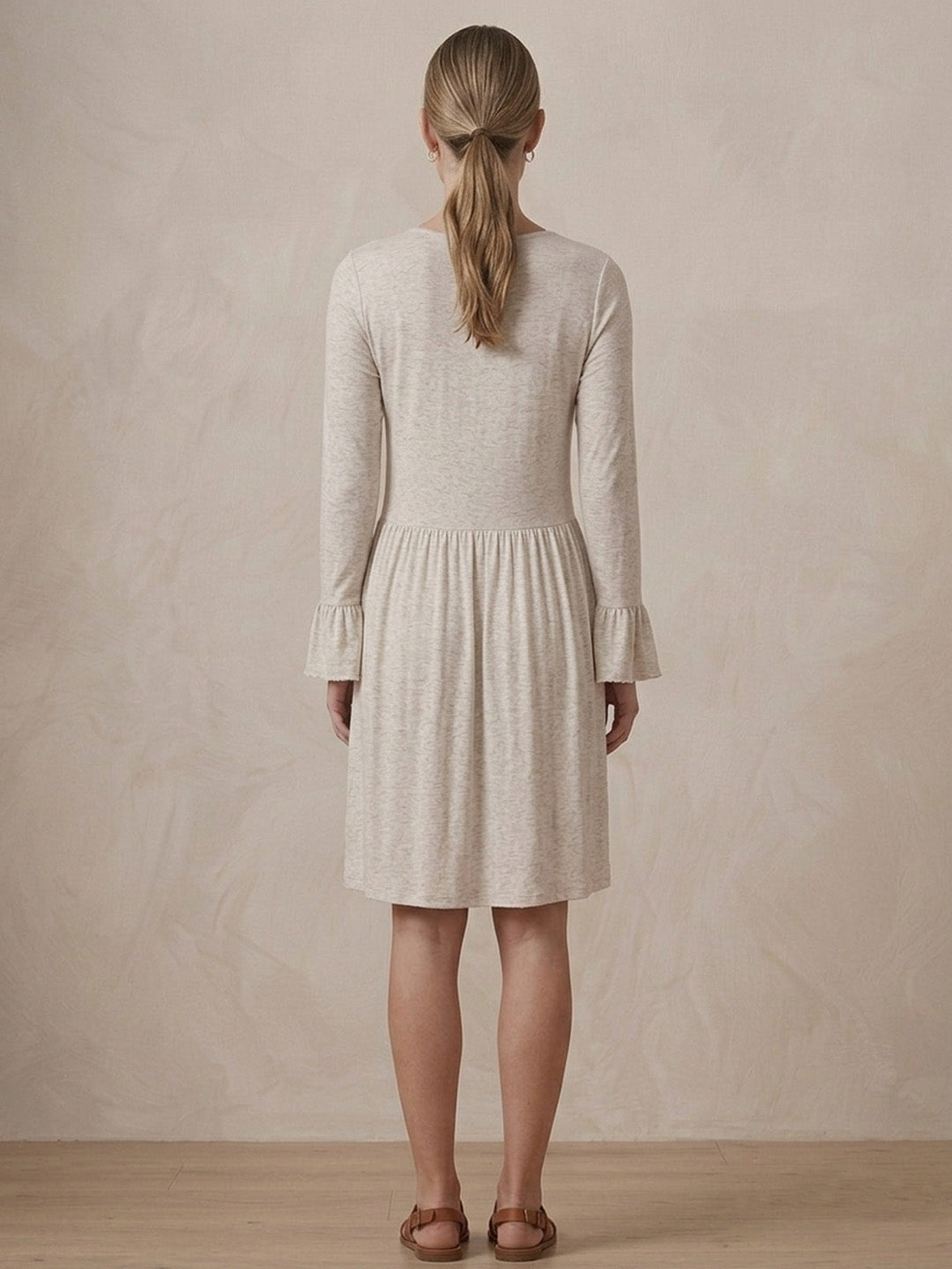 Cotton Linen Blend Jersey Dress
