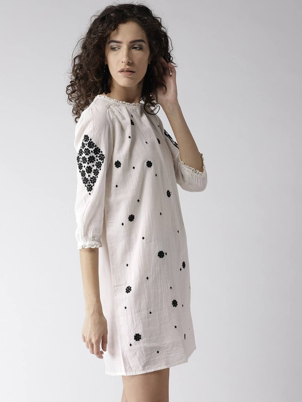 Scoup Embroidered Shift Dress