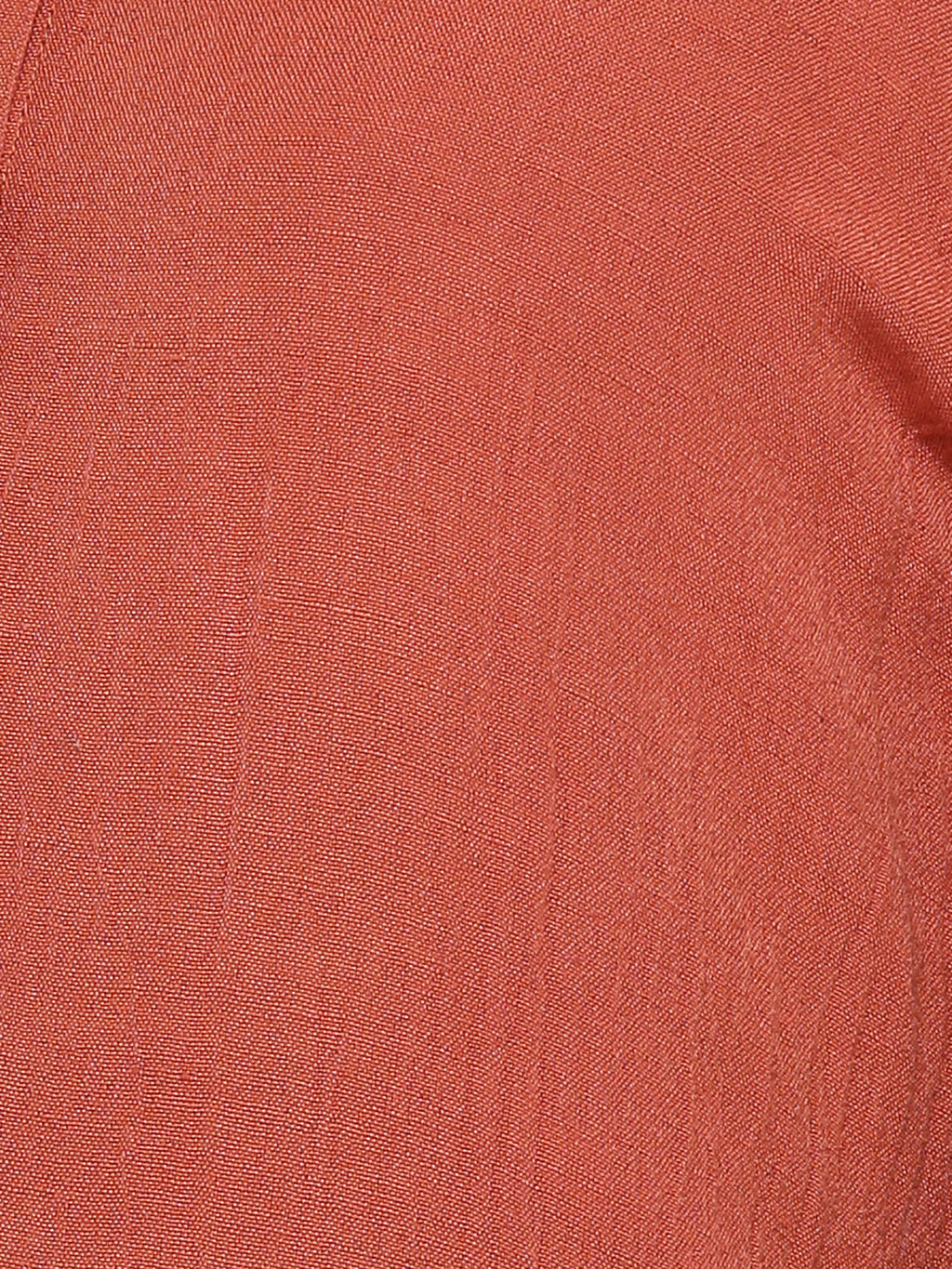 Scoup Women Rust Orange Solid Midi A-Line Dress