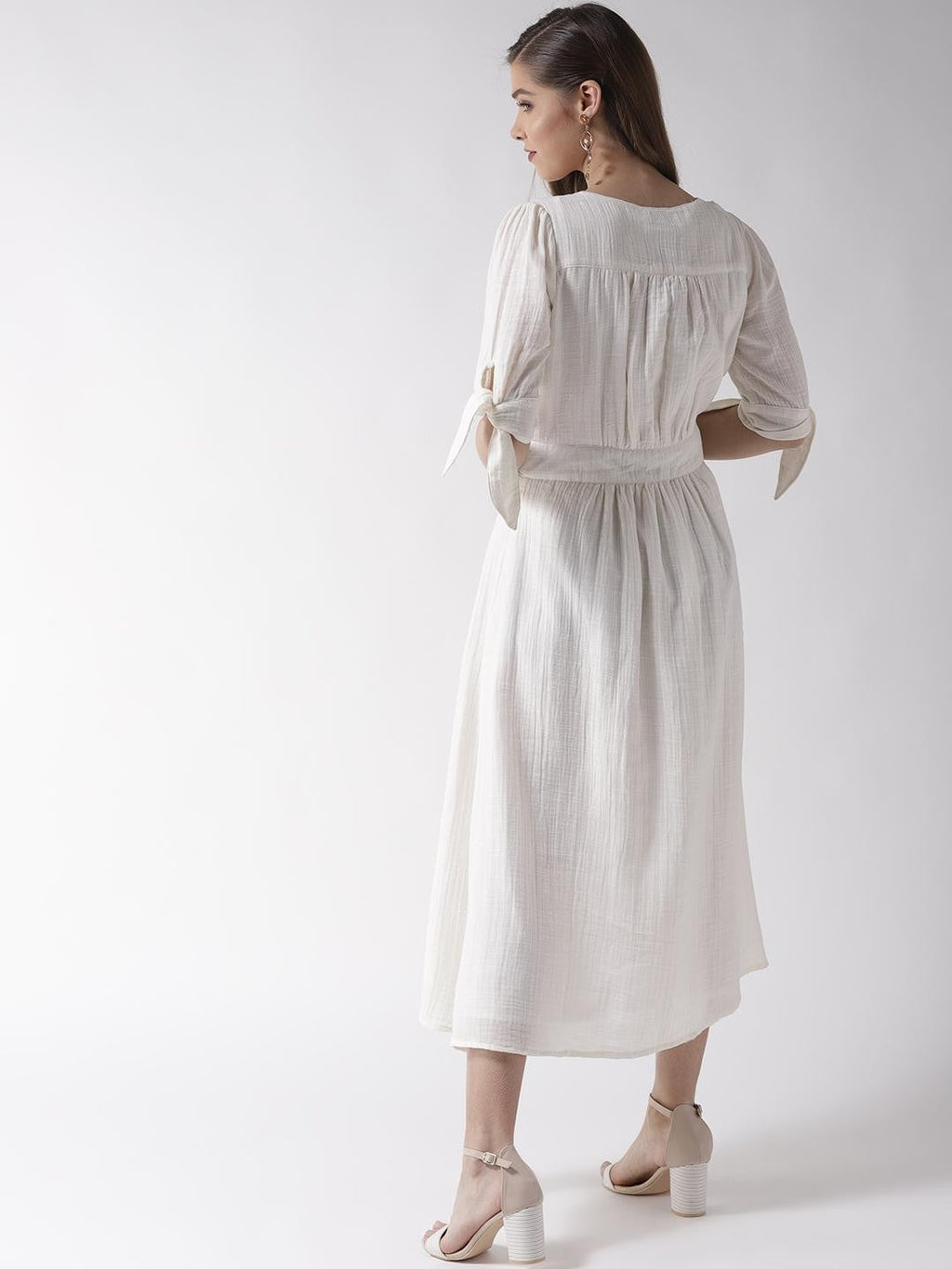 Scoup Off White Cotton Long Dress