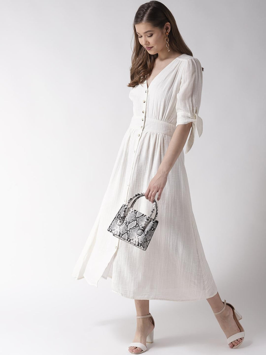 Scoup Off White Cotton Long Dress