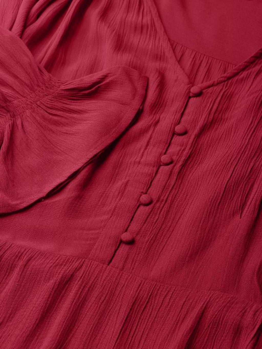 Scoup Rayon Crepe Solid Dress