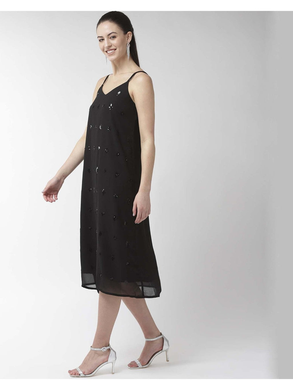 Scoup Embellished Black Dress