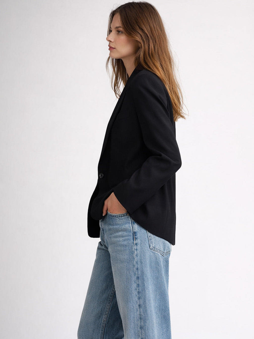 Black Regular Fit Blazer