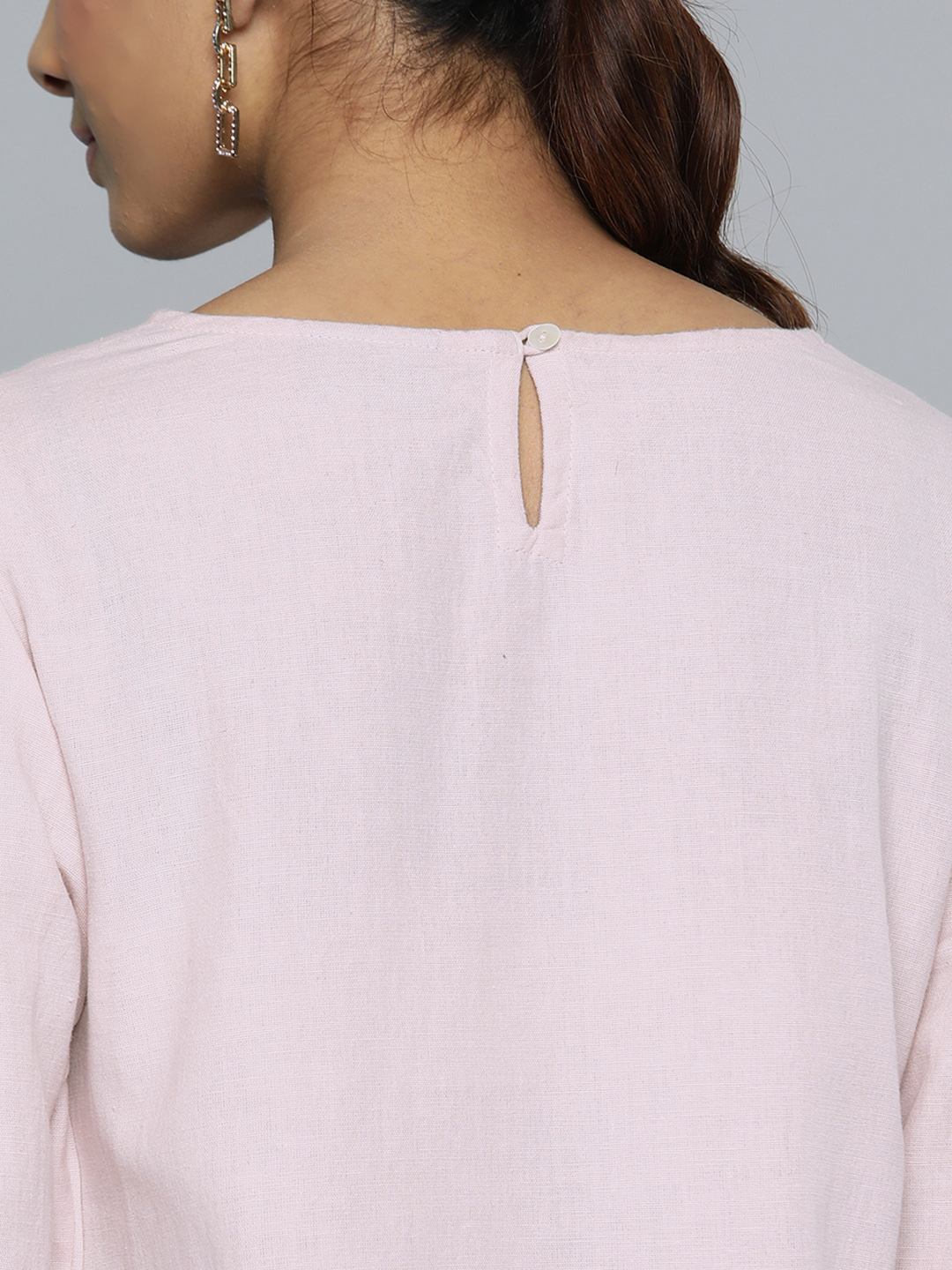 Scoup embroidered-pink-top-with-pleat-detail-on-sleeves