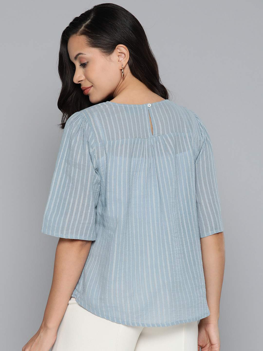 Cotton lurex top