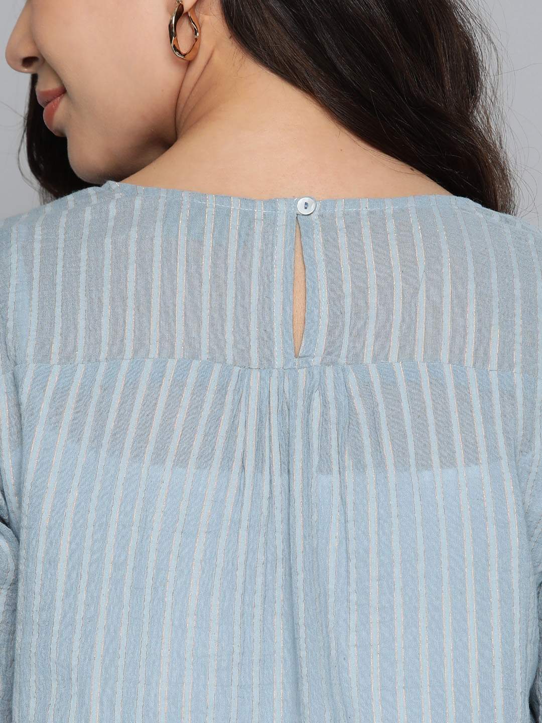 Cotton lurex top