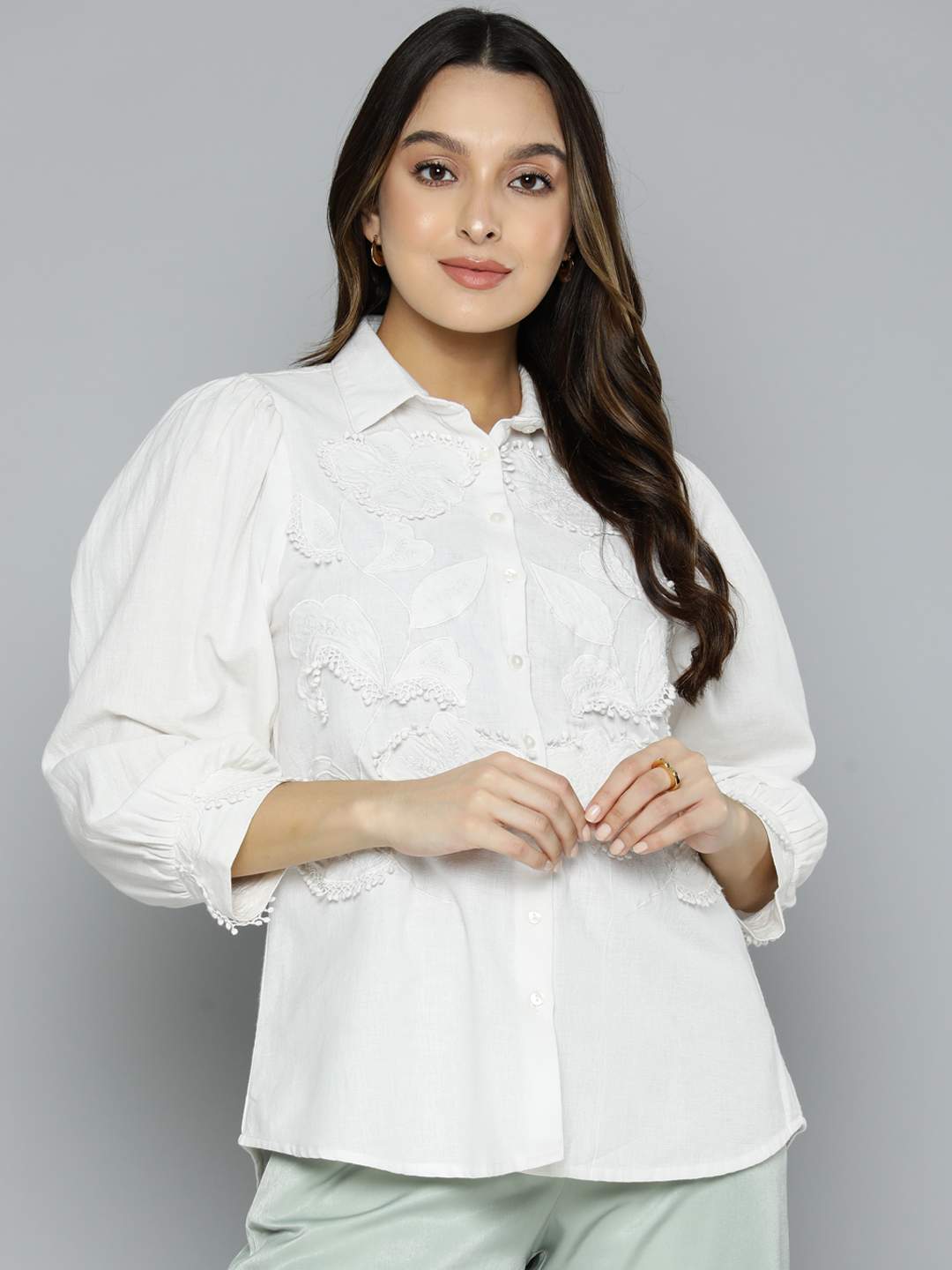 Patchwork cotton shirt
