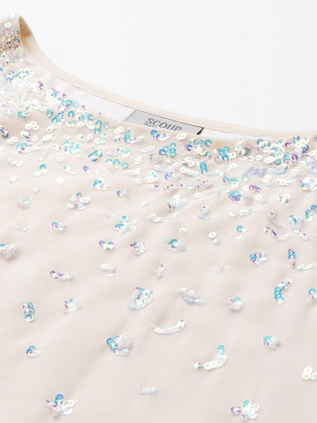 Scoup Embellished Georgette Boxy Top