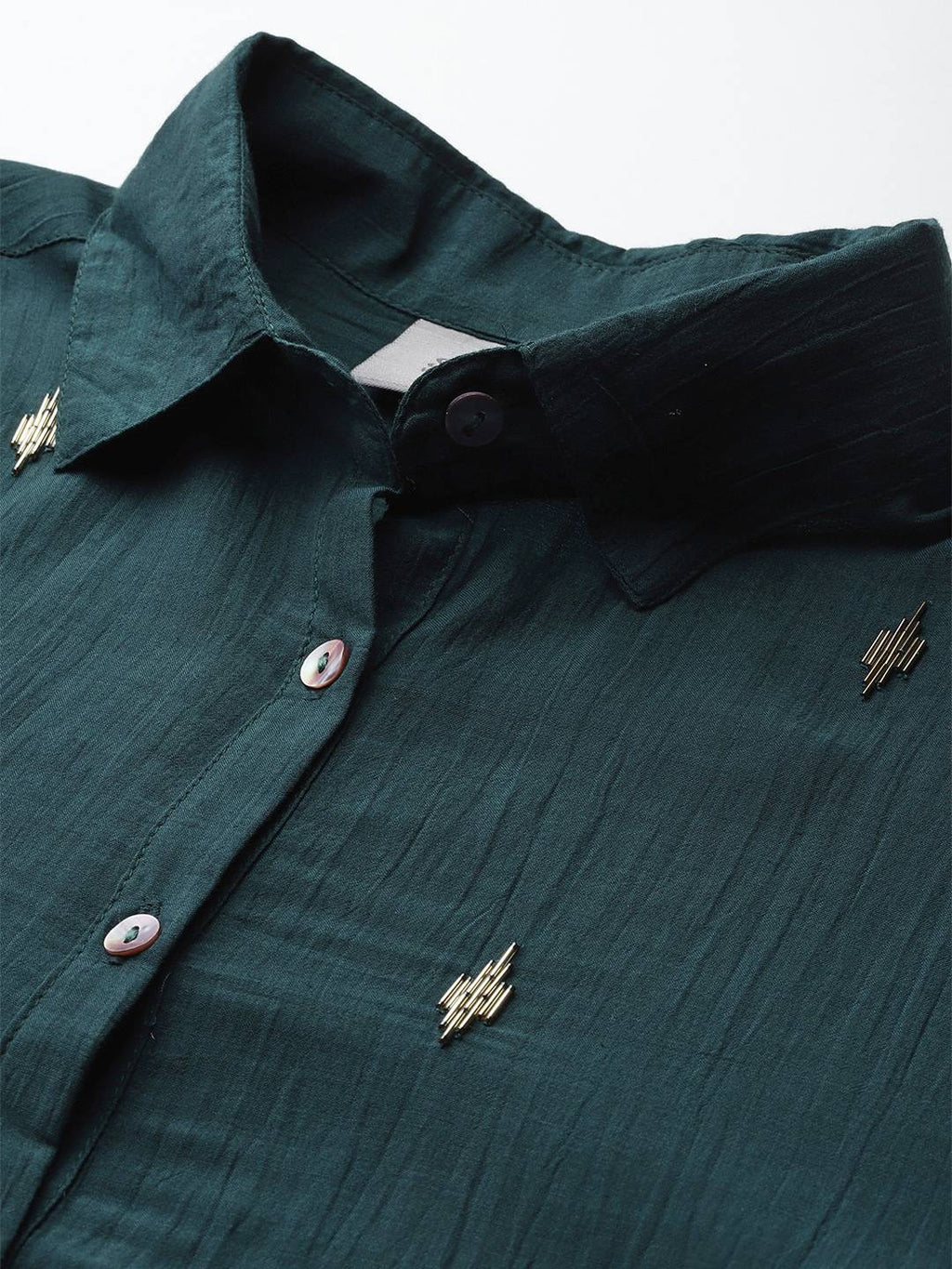 Scoup Green Hand embellished shirt