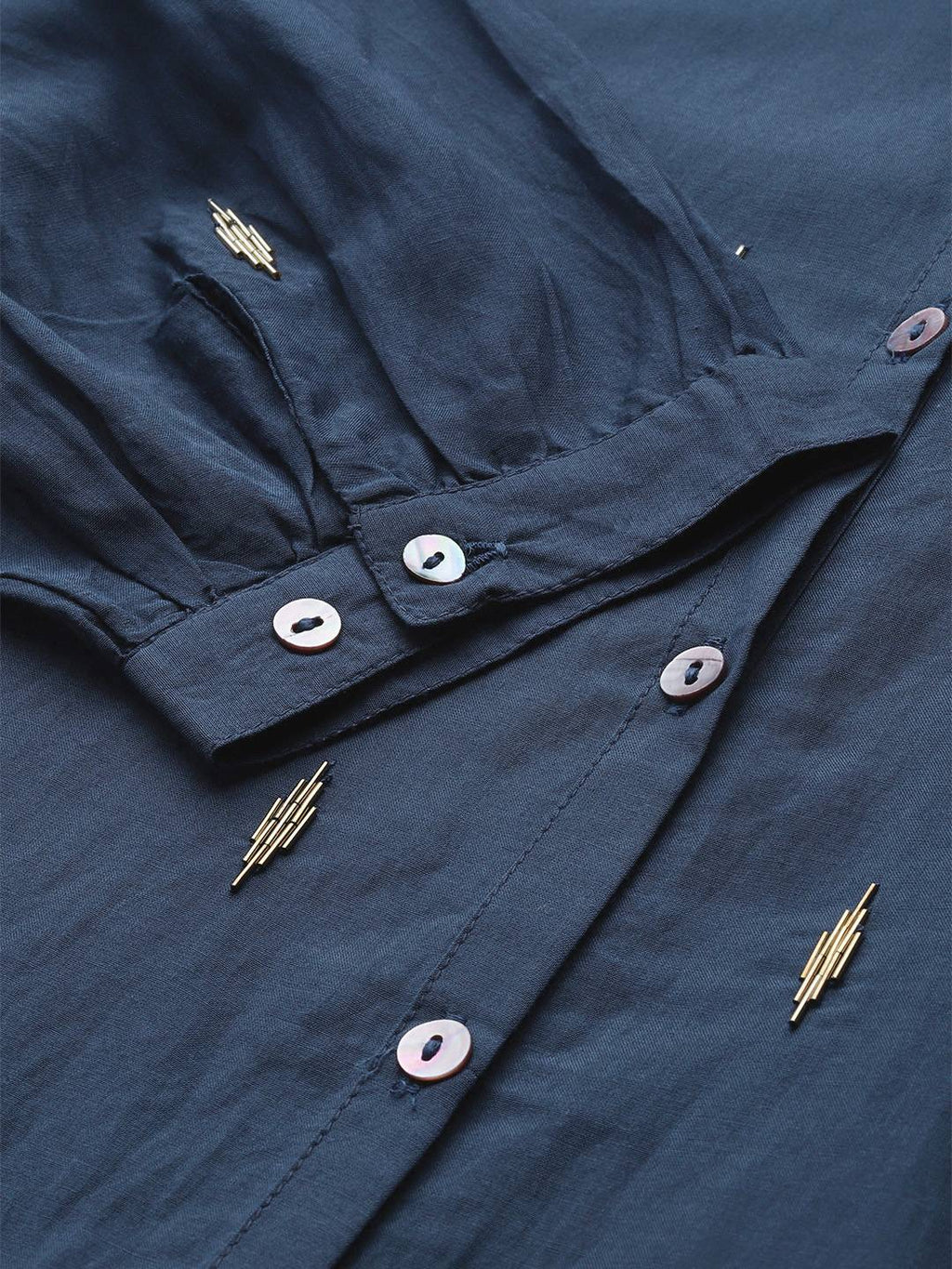 Scoup Blue hand embellished shirt