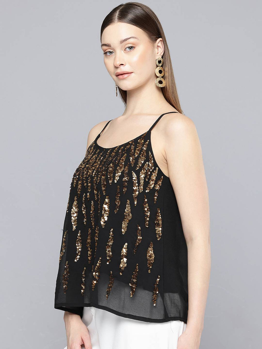 Scoup Embellished Georgette Top