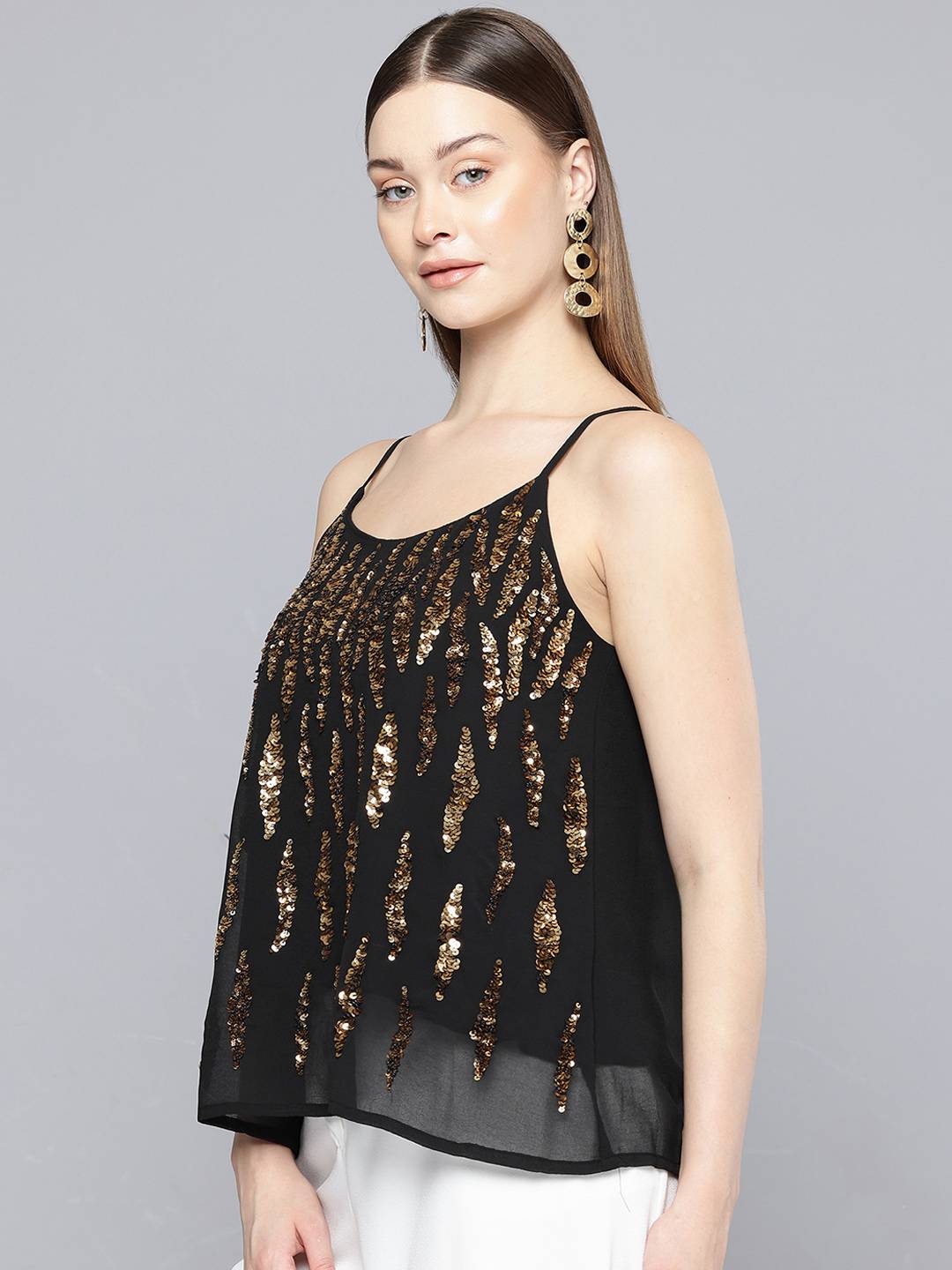 Scoup Embellished Georgette Top