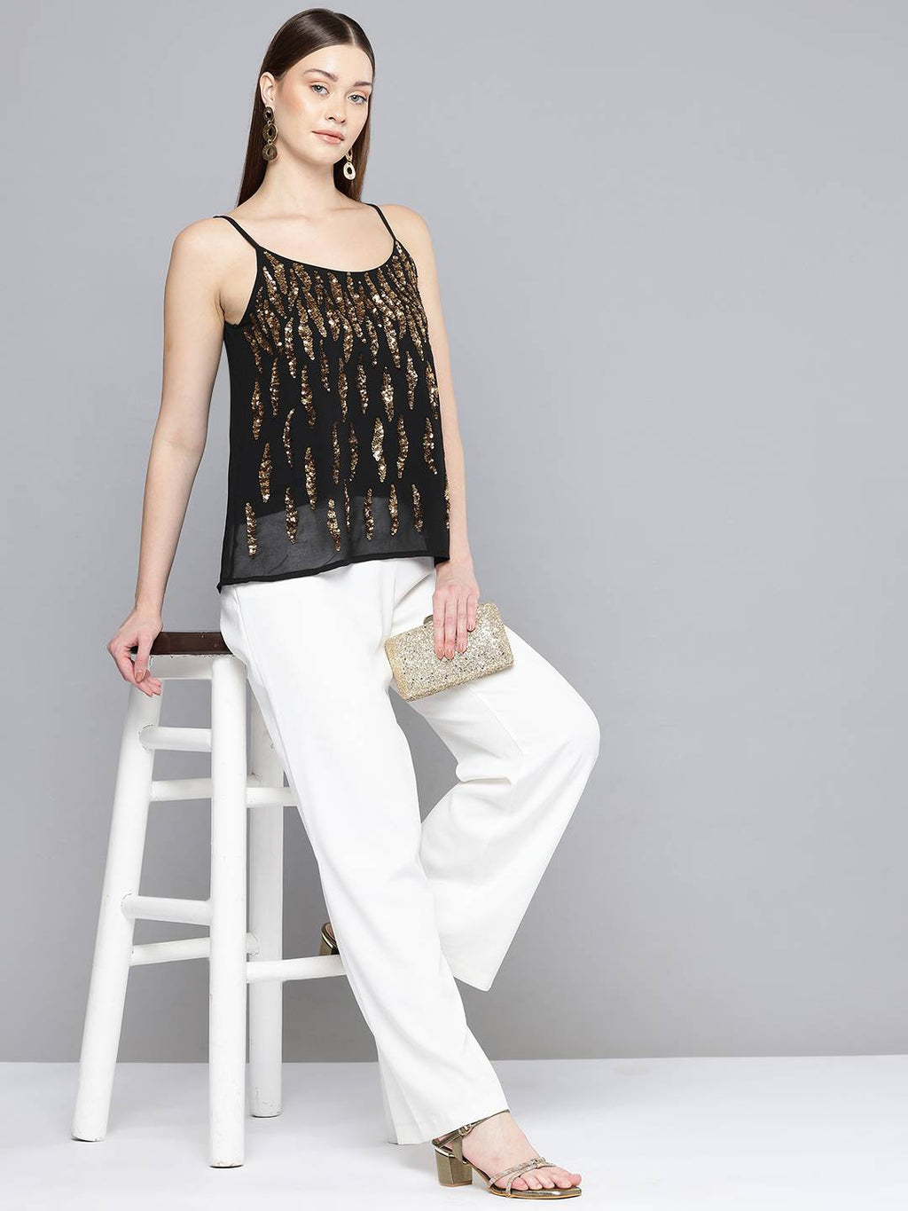 Scoup Embellished Georgette Top