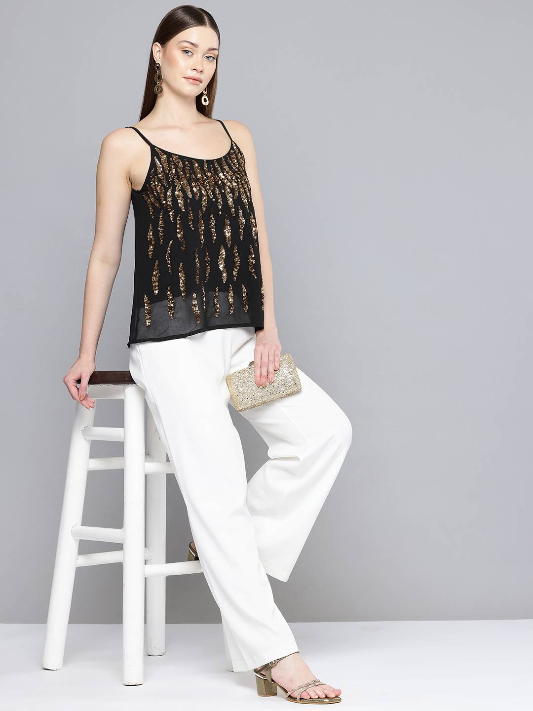 Scoup Embellished Georgette Top