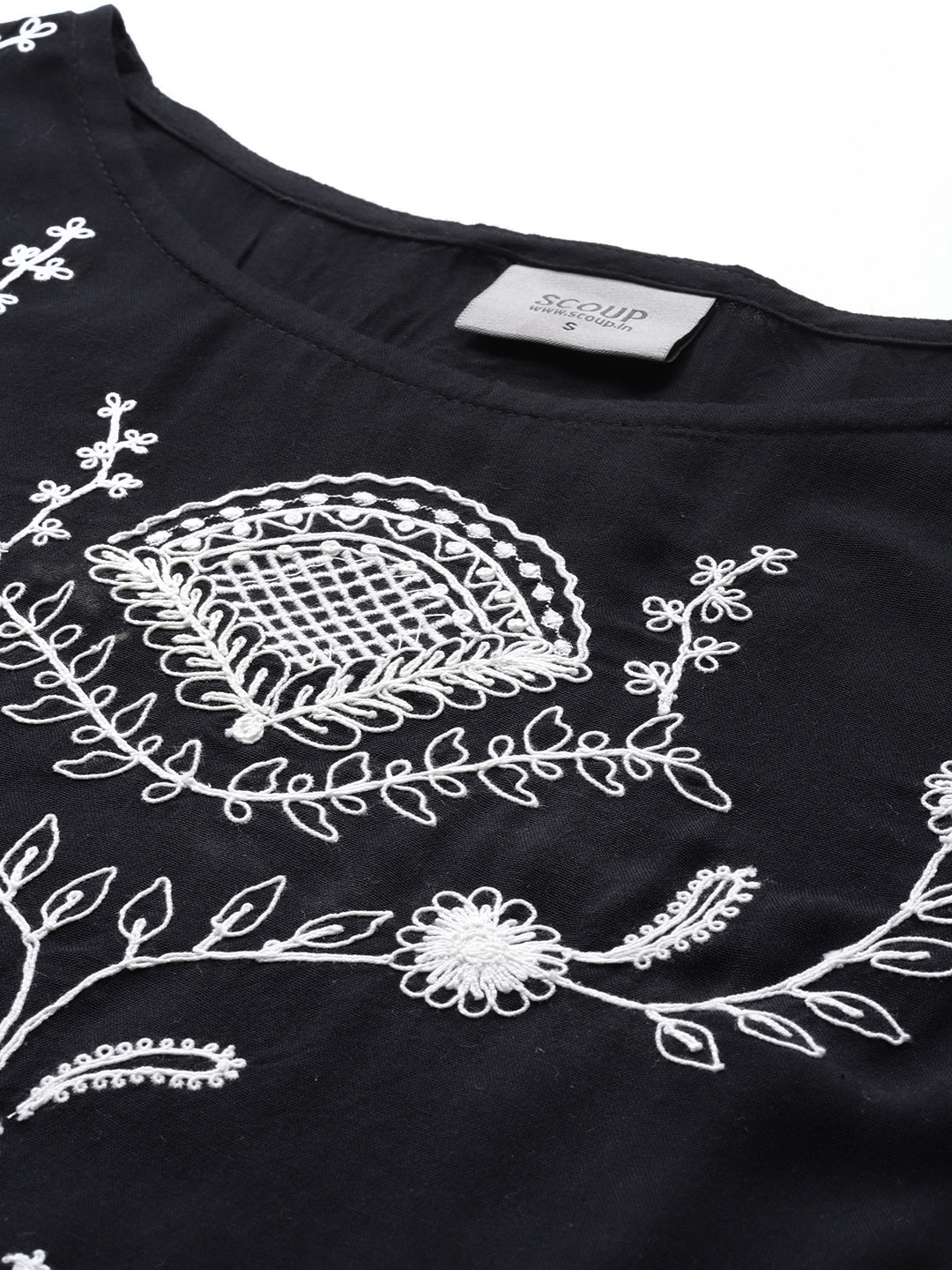 Thread embroidered Rayon top