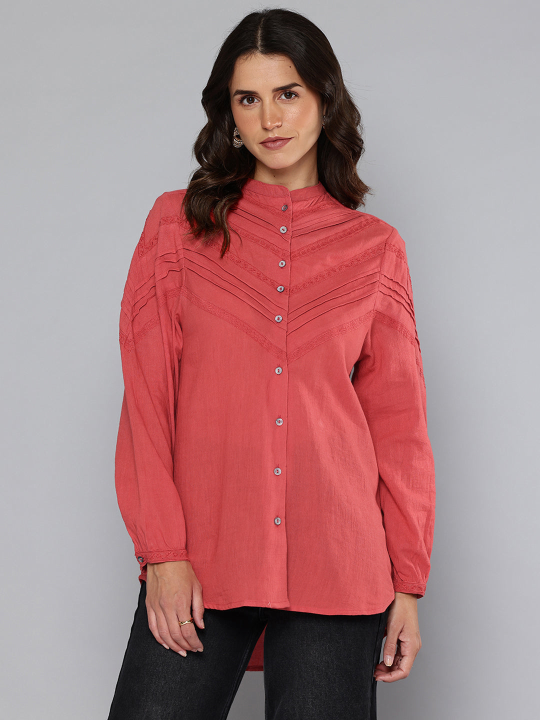 Embroidered cotton top