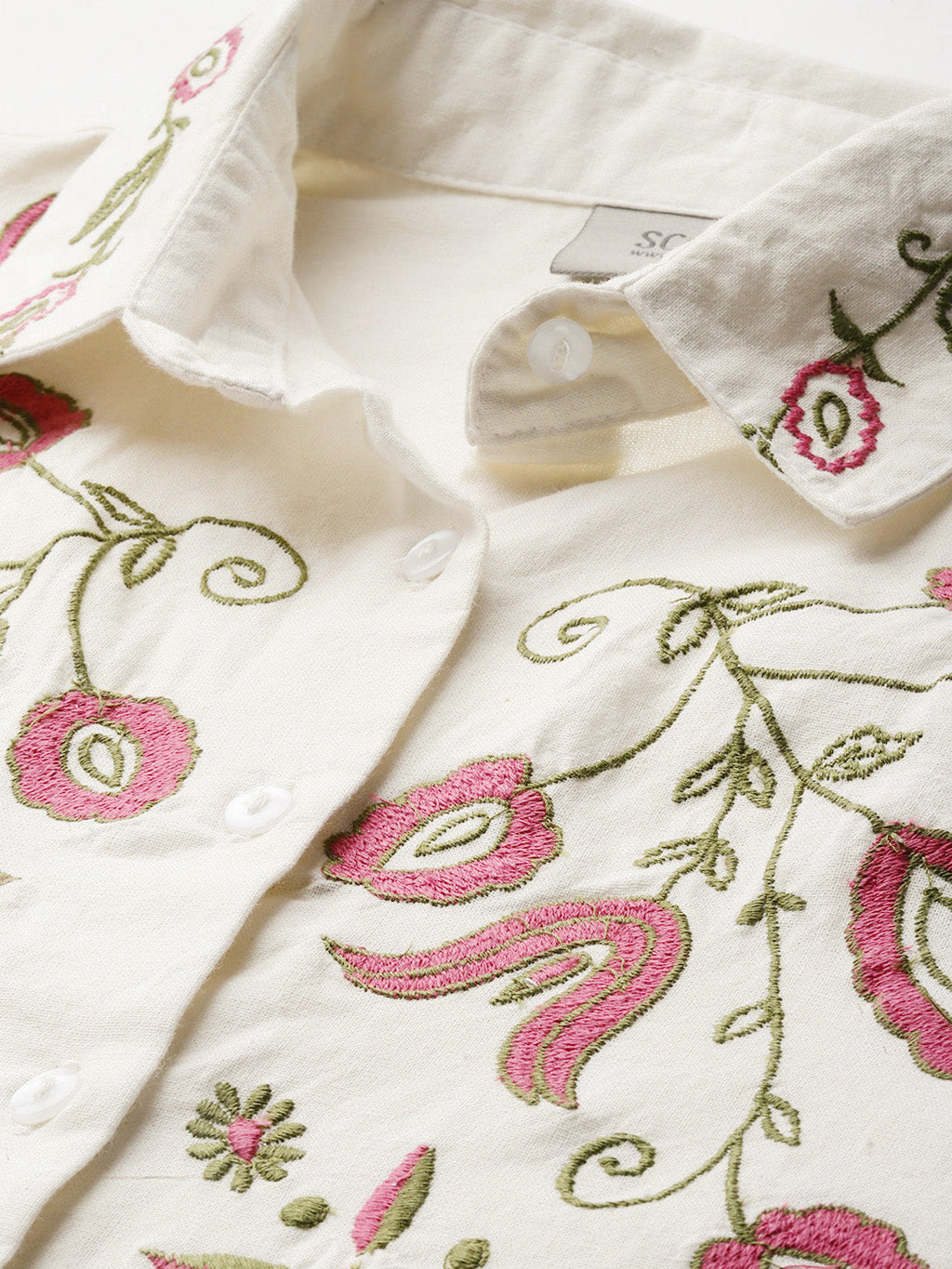 Cotton embroidered shirt