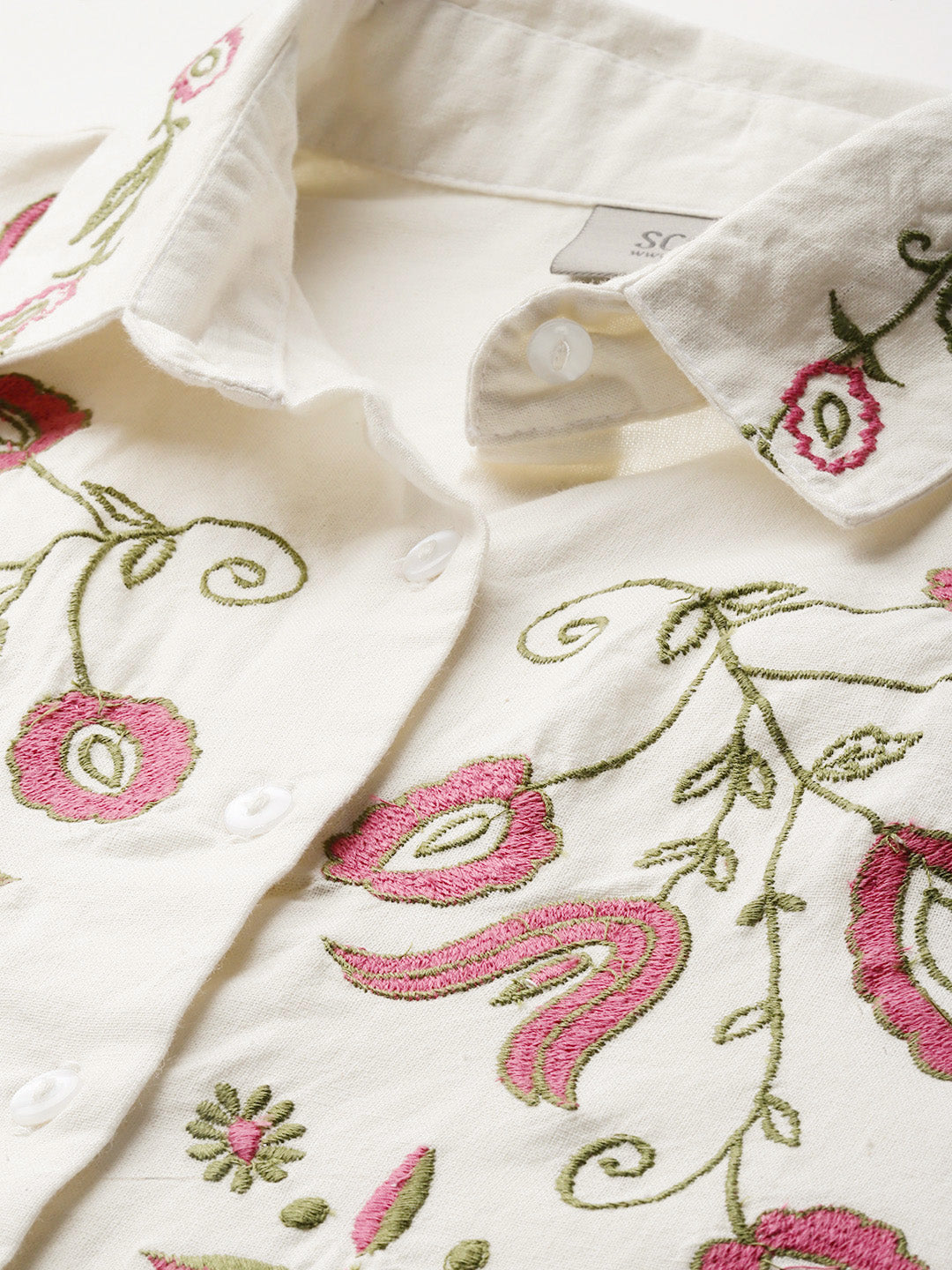 Cotton embroidered shirt