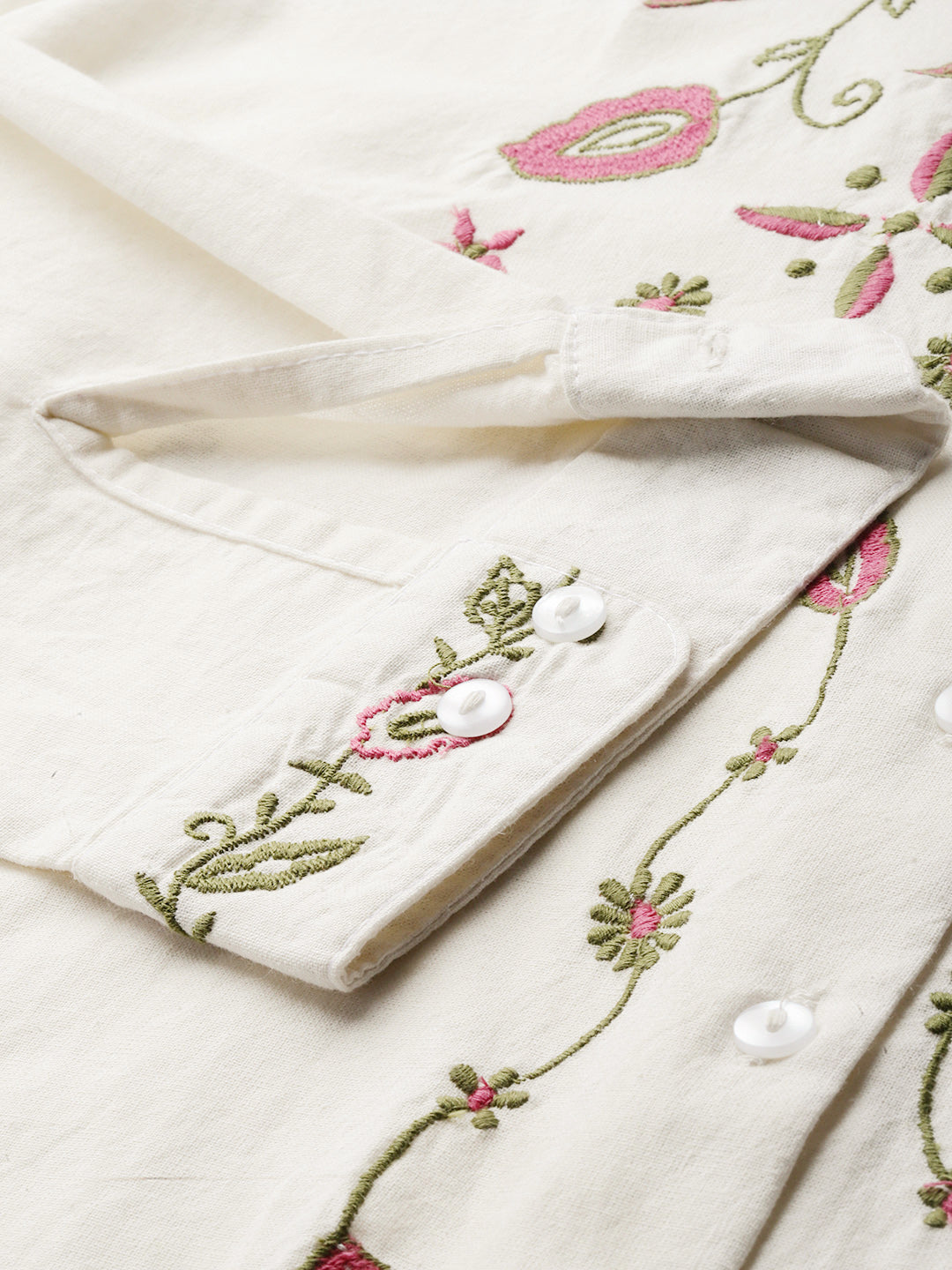 Cotton embroidered shirt