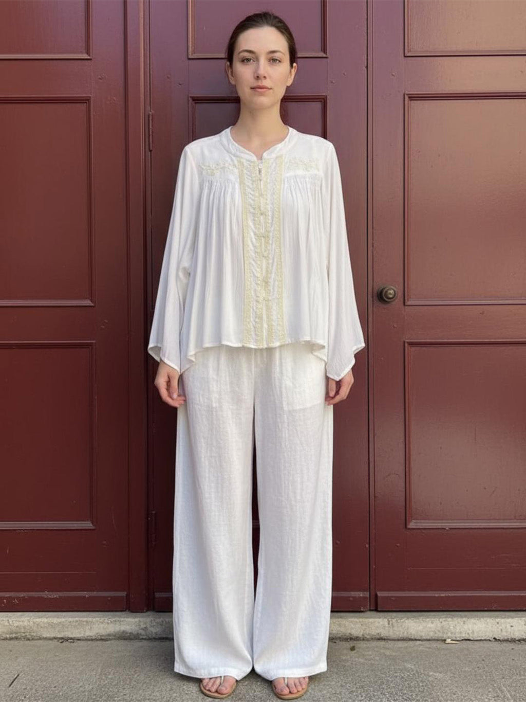 Embroidered Loose Fit Top