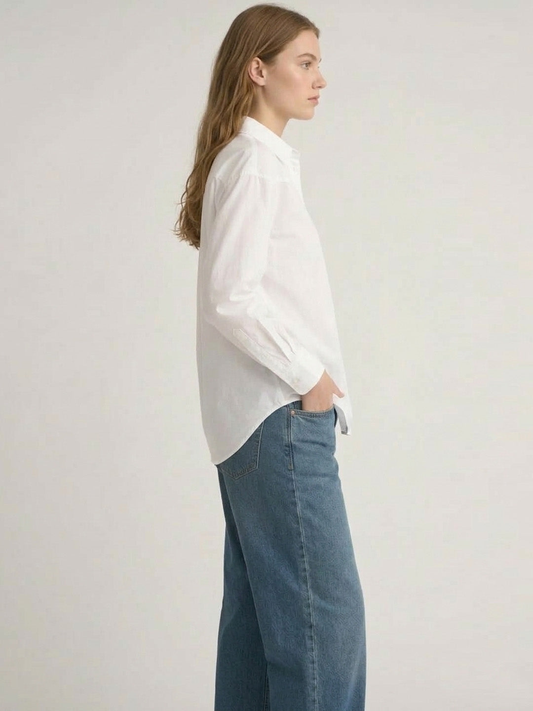Cotton Poplin White Shirt