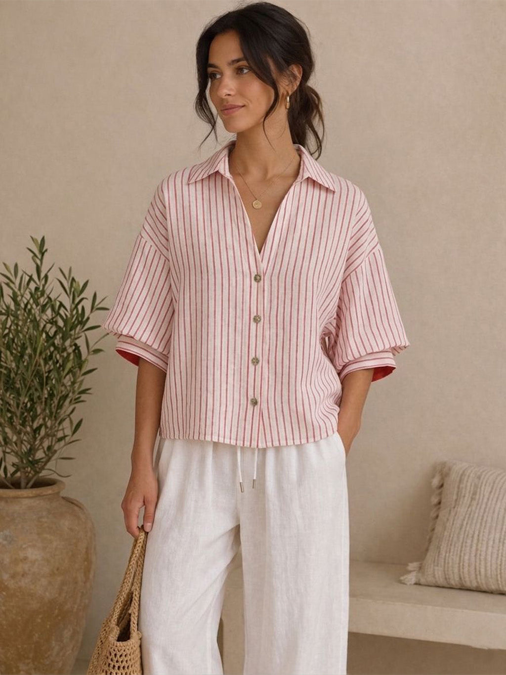 Cotton Stripe Top