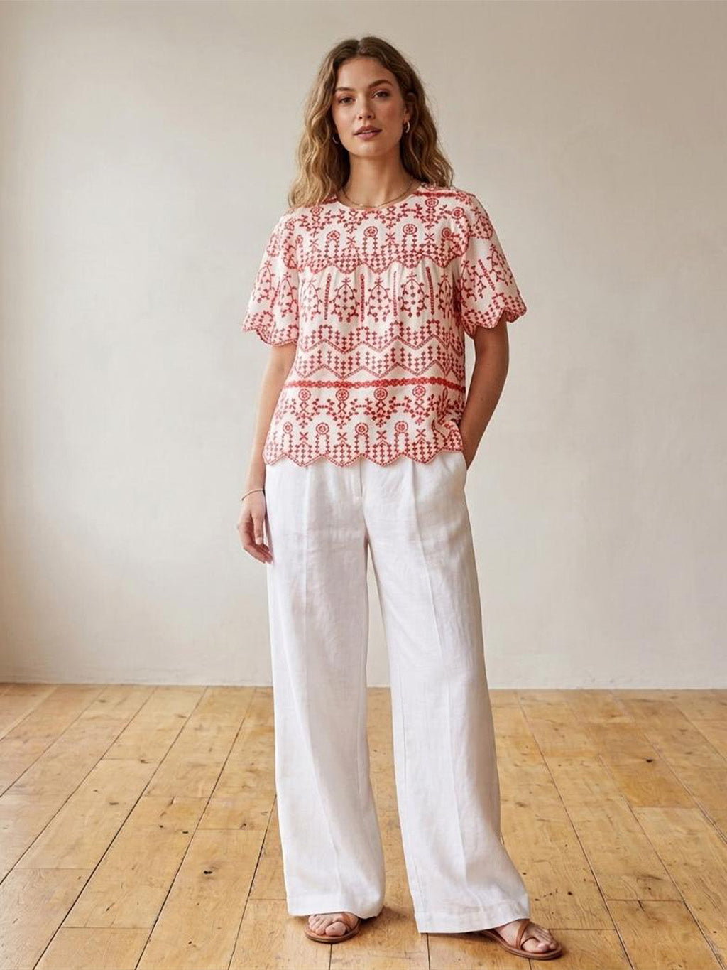 Cotton Schiffli Top
