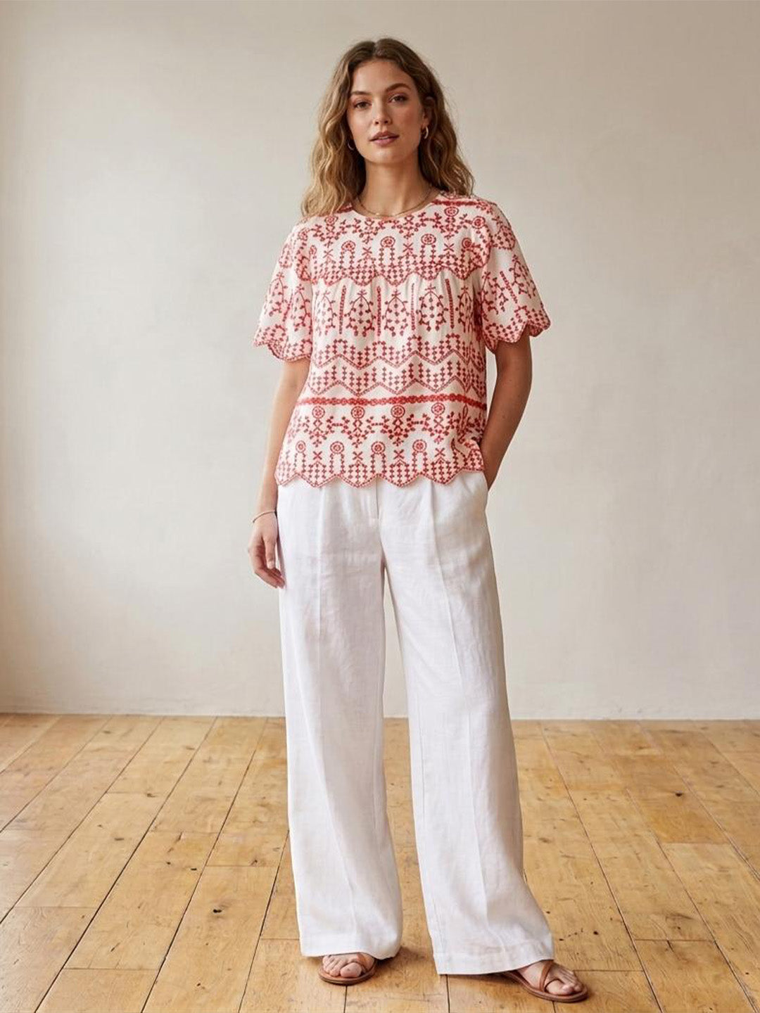 Cotton Schiffli Top