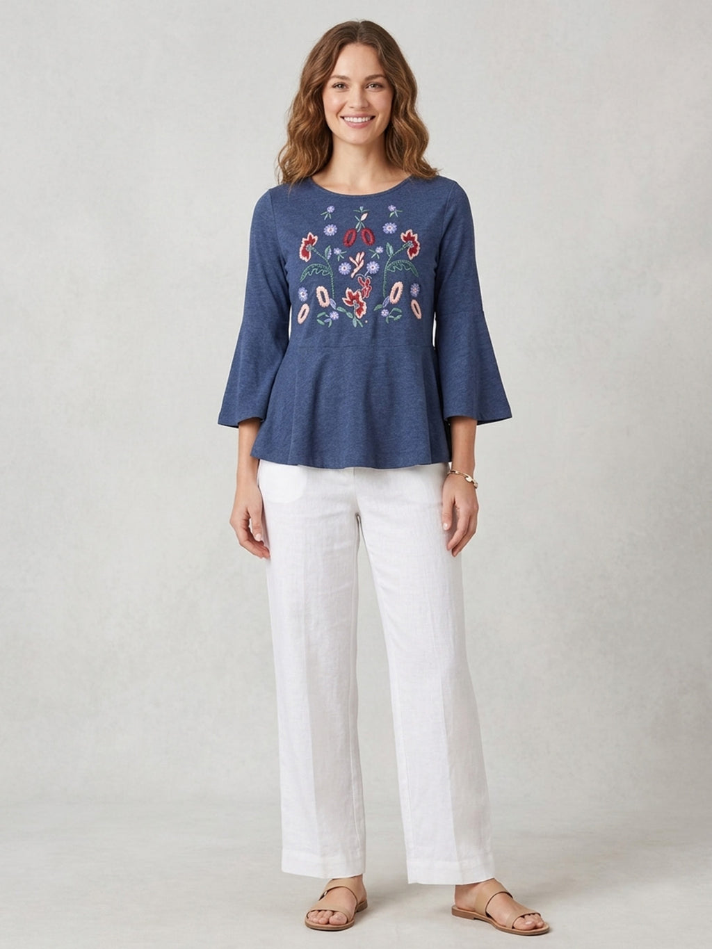 Jersey Embroidered Top