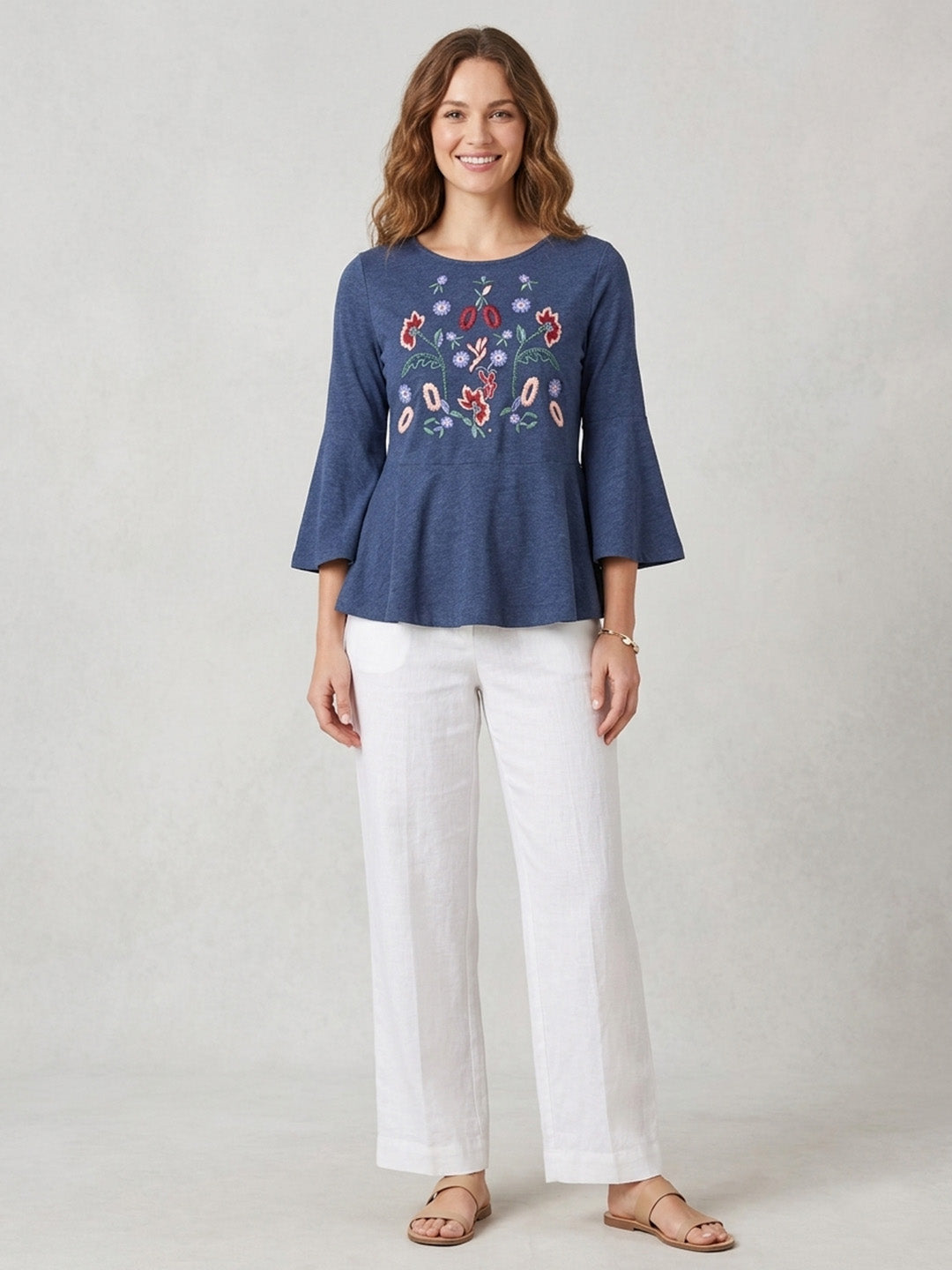 Jersey Embroidered Top